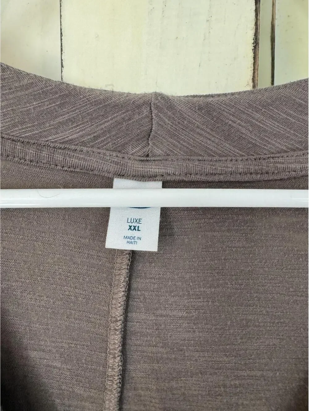 Old Navy Luxe Women V Neck Long Sleeve Top XXL Taupe Soft Stretch Casual - Picture 2 of 5